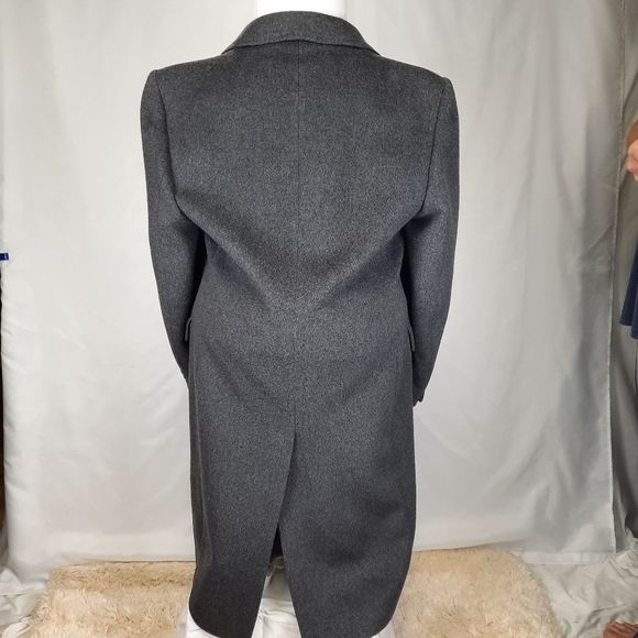 COPY - Adam Spencer wool cashmere top overcoat  40R gray buttons lining pockets… - Picture 2 of 16